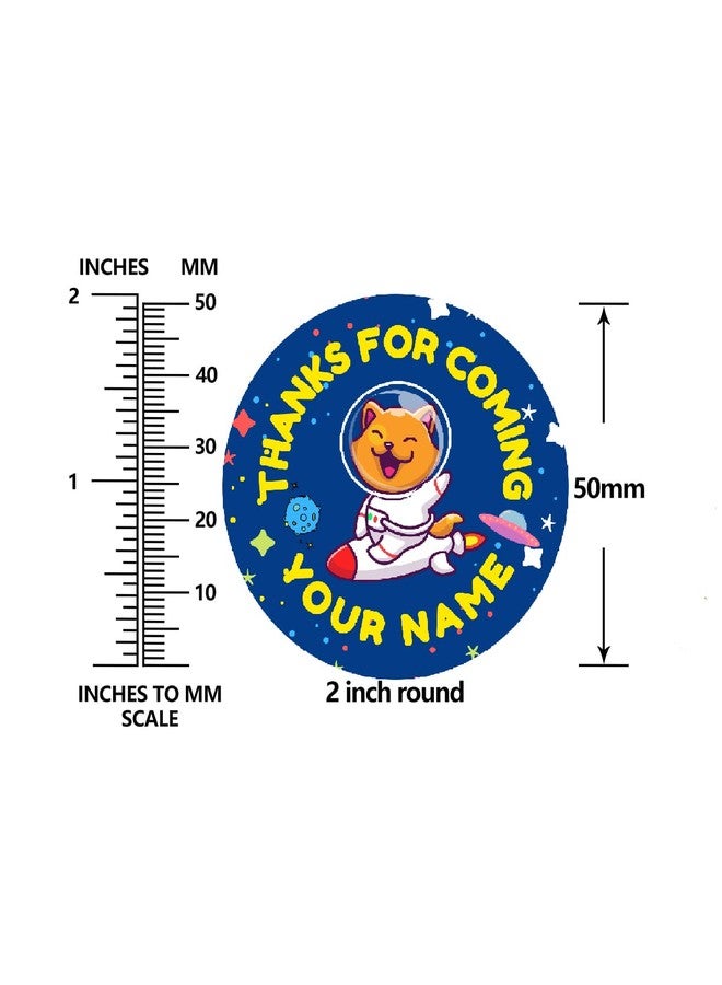 Yellow Nuts Customized Thank You Stickers 48 Pcs Space Theme Return Gift Birthday Party Thanks for Coming Sticker (Space Theme) - Image 2